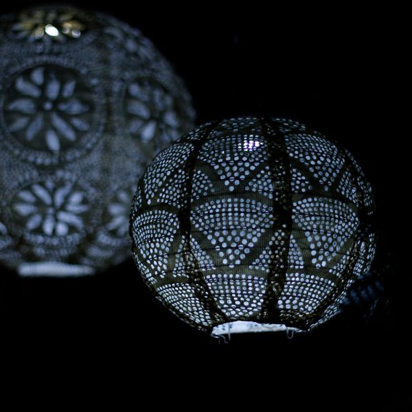 Radiant Solar Globe Lantern - Small, Pearl