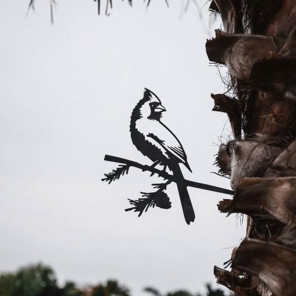 Cardinal Decorative Metal Silhouette