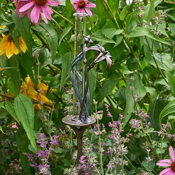 Flower And Bee Rain Gauge