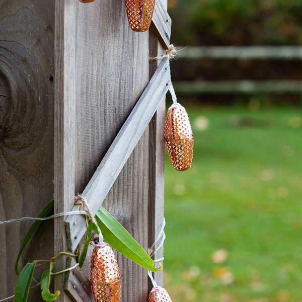 Radiant String Of Solar Lanterns - Copper