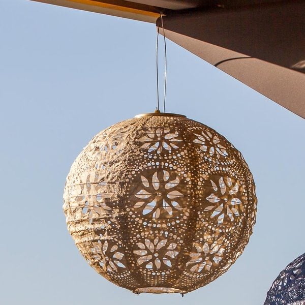 Radiant Solar Globe Lantern - Large, Pearl