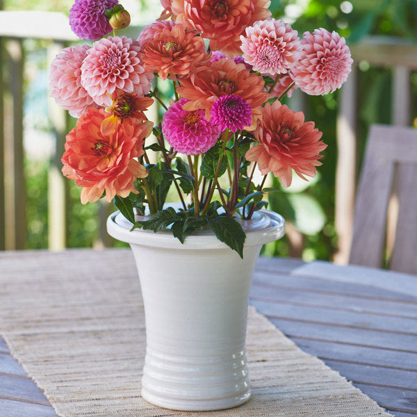 Three Rivers Handmade Fluted Frog Vase