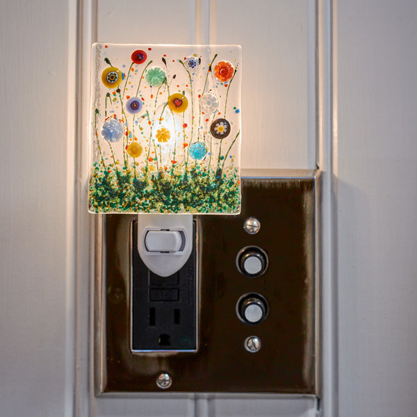 Wildflowers Glass Night-Light