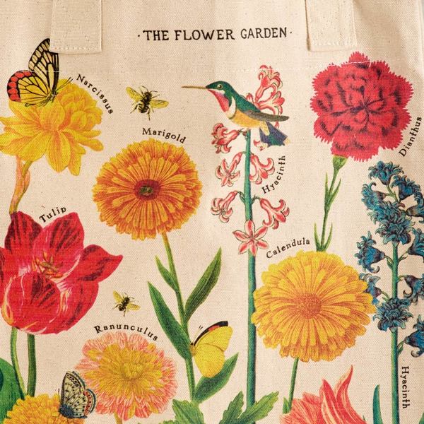 Flower Garden Vintage Tote Bag