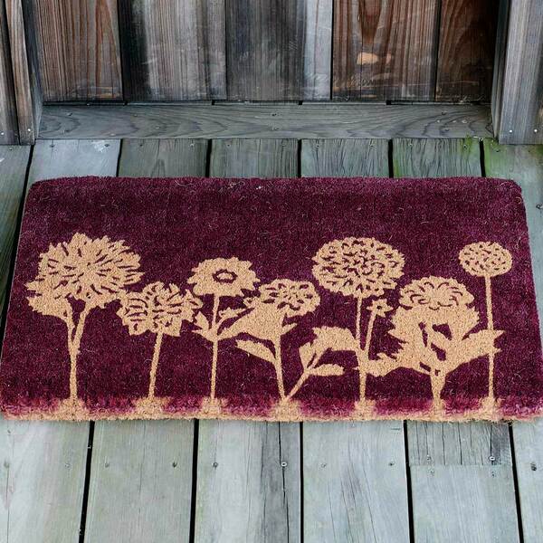 Delightful Dahlias Outdoor Mat