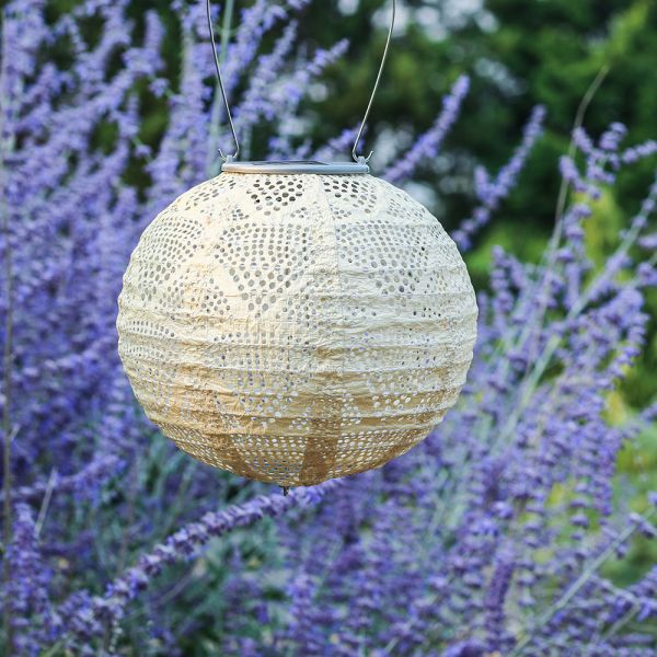  Radiant Solar Globe Lantern - Small, Pearl