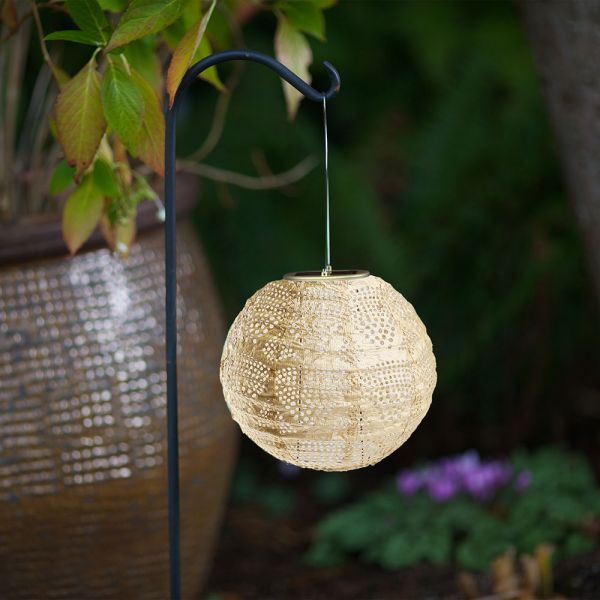  Radiant Solar Globe Lantern - Small, Pearl