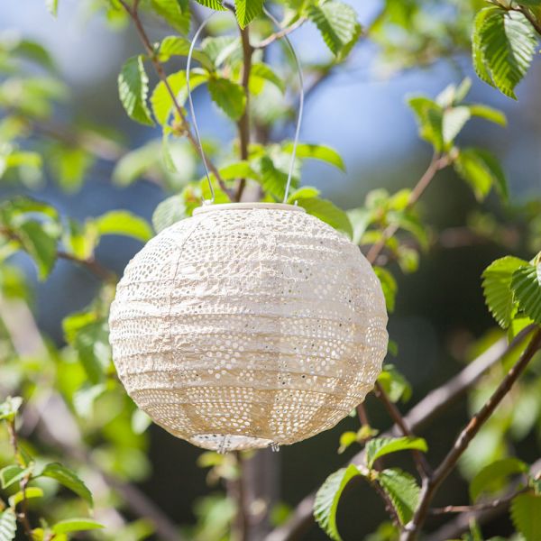  Radiant Solar Globe Lantern - Small, Pearl