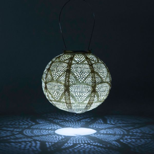  Radiant Solar Globe Lantern - Small, Pearl