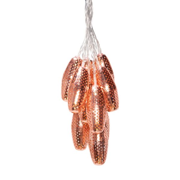  Radiant String Of Solar Lanterns - Copper
