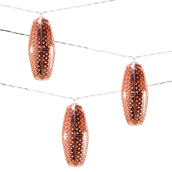  Radiant String Of Solar Lanterns - Copper