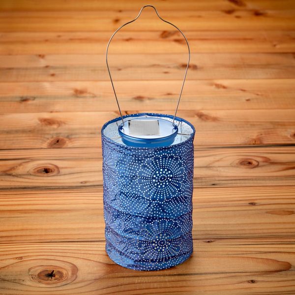  Radiant Solar Cylinder Lantern – Ultramarine, Blue