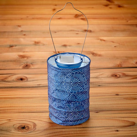  Radiant Solar Cylinder Lantern – Ultramarine, Blue