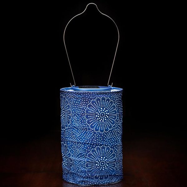  Radiant Solar Cylinder Lantern – Ultramarine, Blue