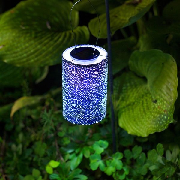  Radiant Solar Cylinder Lantern – Ultramarine, Blue