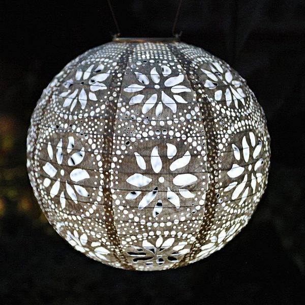  Radiant Solar Globe Lantern - Large, Pearl