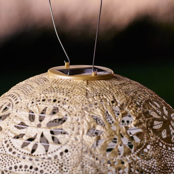  Radiant Solar Globe Lantern - Large, Pearl