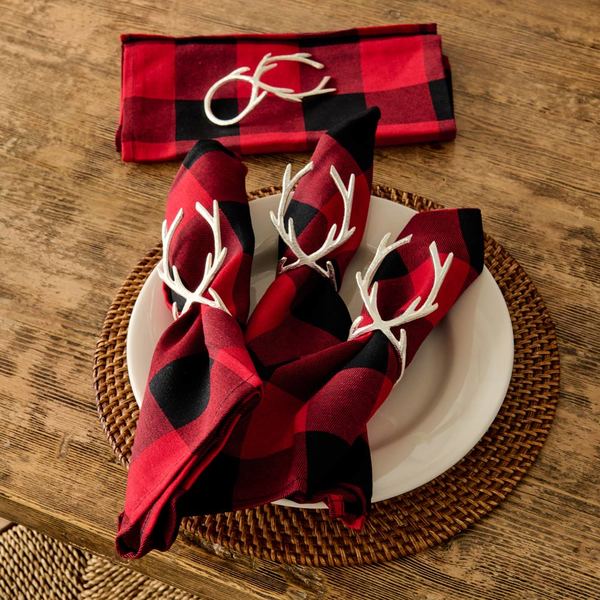  Antler Napkin Rings, Set Of 4